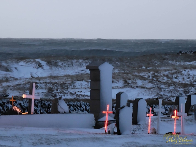 Cemetery Black Church at B&uacute;&eth;ir Sn&aelig;fellsnes Peninsula Iceland