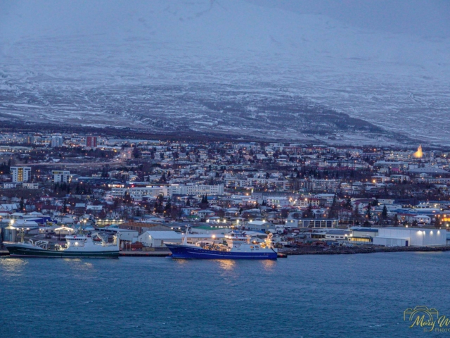 View of Akureyri Iceland