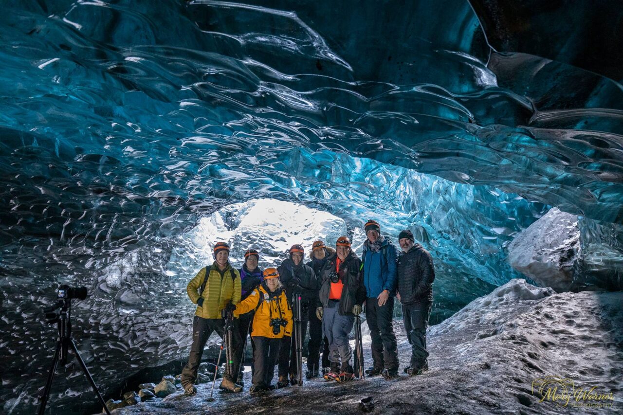 Group in Crystal Ice Cave Iceland